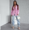 marynarka me gusta rozowa wiazana w talii www.butiklatuss.pl rozmiar uniwersalny