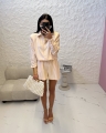 kombinezon koszulowy la milla w paski biało żółte xs/s m/l www.butiklatuss.pl