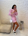 kombinezon koszulowy la milla w paski biało różowe xs/s m/l www.butiklatuss.pl