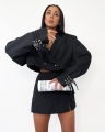 spodnico spodenki la milla czarne z rozcieciem www.butiklatuss.pl