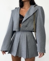 spodnico spodenki la milla plisowane szare pliski xs s m l www.butiklatuss.pl