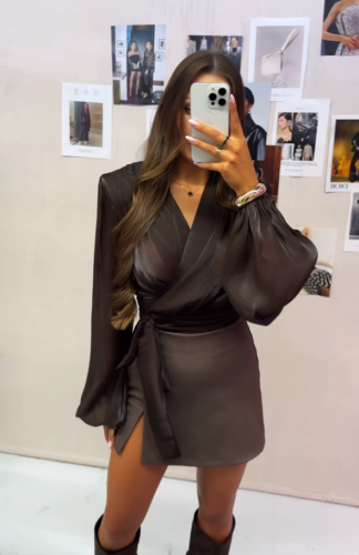 spodnico spodenki la milla z rozcieciem czekoladowe s m l www.butiklatuss.pl