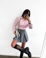 spodnico spodenki la milla plisowane szare pliski xs s m l www.butiklatuss.pl