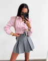spodnico spodenki la milla plisowane szare pliski xs s m l www.butiklatuss.pl
