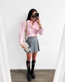 spodnico spodenki la milla plisowane szare pliski xs s m l www.butiklatuss.pl
