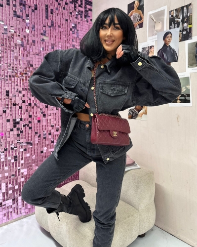 kurtka jeansowa la milla szara jeans dzinsowka www.butiklatuss.pl