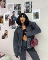 kurtka jeansowa la milla szara jeans dzinsowka www.butiklatuss.pl