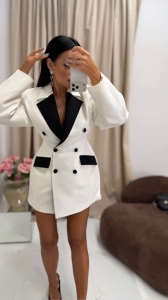 Marynarko sukienka La Milla biało czarna 